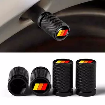 4 шт. 3-цветные автомобильные колпачки для клапанов, наклейки на автомобильные колеса, клапаны шин, стержни шин, воздушная крышка, стиль автомобиля для Toyota Tacoma Tundra 4Runner TRD Highlande Rav4 CHR оранжевый