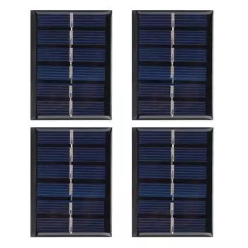 4 шт., 3 В, 0,3 Вт, поликристаллический кремний, безопасная панель для зарядки солнечной энергии «сделай сам», с кабелем 65x48 мм
