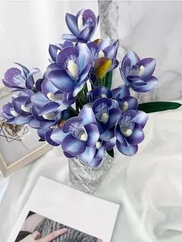 4 шт., 43 см, искусственные орхидеи, пластиковые цветы для дома, свадьбы, гостиной, двора, стола, украшения для фотографий, искусственные цветы, легко ухаживать розовый