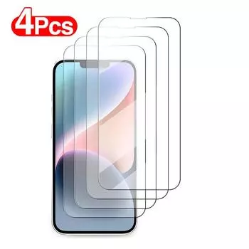 4 шт. 4 шт. для iPhone 15 Pro Max 14 Plus 13 12 Mini 11 X XS MAX XR 7 8 SE 2022 2023 6 6S Plus закаленное стекло стекло прозрачная защитная пленка для экрана с полным клеем iPhone SE 2022 4.7 белый