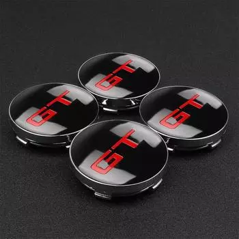 4 шт., 56/60 мм, колпаки для центральной ступицы колеса автомобиля, значок GT, эмблема, наклейка, наклейка на колесо, пылезащитные чехлы GT Sticker