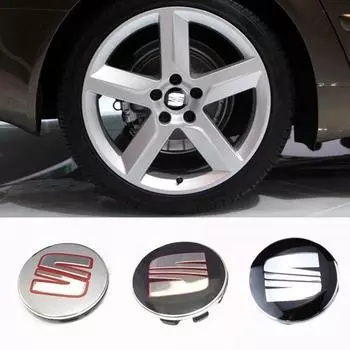 4 шт. 56/63 мм колпачки для колес автомобиля, крышка обода ступицы для Seat Leon Alhambra Toledo Cupra Arona Ibiza Altea Cordoba, пылезащитный чехол, украшение 56mm серебряный