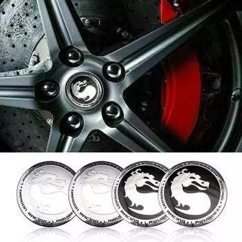 4 шт., 56 мм, тотем дракона, наклейка на центральную крышку ступицы колеса автомобиля, наклейка на обод, наклейка на колпаки ступицы колеса автомобиля, наклейки на центральную крышку шины, декоративные наклейки на обод чёрный