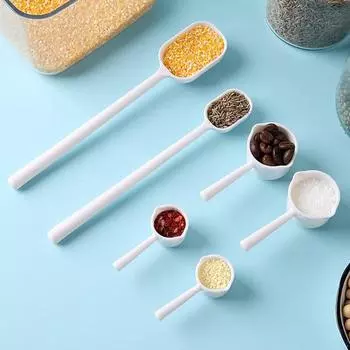 4 шт., 5/15 мл, эргономичный дизайн, ложка для сахара, длинная ручка, прочная мерная соль, аксессуары для приготовления пищи