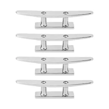 4 шт. 5-дюймовые швартовные утки для лодок из нержавеющей стали 316 с открытым основанием, полированные швартовные утки для яхтенного дока