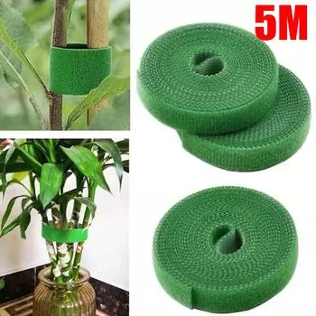 4 шт. 5 м нейлоновые обвязки для растений, обвязка для растений, домашний сад, лента для формирования растений, крючок-петля, бамбуковая тростниковая обертка, аксессуары для поддержки 1m-1pc