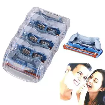 4 шт., 5 слоев мужского бритвенного лезвия для лица, сменный аксессуар