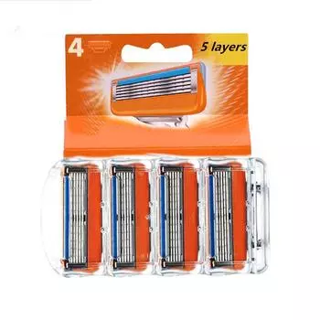 4 шт. 5-слойные лезвия для бритья лица для мужчин лезвия для бритья лезвия для красоты аксессуары Gillettee Fusione