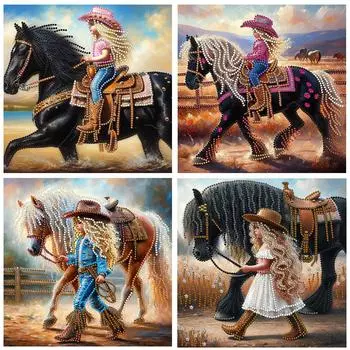 4 шт. 5D DIY Частичный специальный набор для алмазной живописи с дрелью для девочек, украшение GSYX389 GSYX390 GSYX391 GSYX392