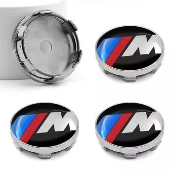 4 шт. 60 мм Колпаки ступиц автомобиля Крышки центра колеса автомобиля Колпаки Автоаксессуары для BMW X1 X3 X4 X5 E46 E90 F20 E60 E39 F10 M2 M3 M5