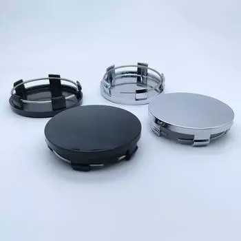 4 шт. 60 мм новый ABS черный / серебристый универсальный автомобильный колпак ступицы колеса для большинства легковых автомобилей грузовиков колеса шины и детали изнашиваемые детали чёрный