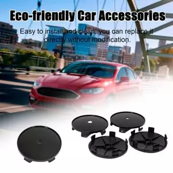 4 шт., 68 мм, колпаки на колеса автомобиля, хромированные, автомобильные колпаки на диски, пыленепроницаемые, стильный настраиваемый логотип, легко устанавливаются, автомобильные колпаки 4pcs чёрный
