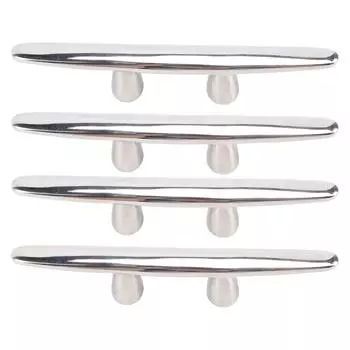 4 шт. 6-дюймовые швартовные утки с открытым основанием из нержавеющей стали 316, полированные швартовные утки для яхт, грузовых судов