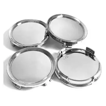 4 шт. 75 мм универсальные колпачки для колес, колпачки для колес, хром, серебро, ABS-пластик, колпачки для автомобильного колеса, стайлинг автомобиля серебряный