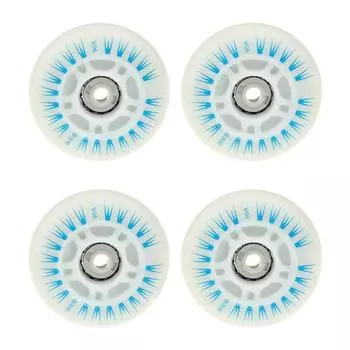 4 шт., 76/80 мм, светодиодные светящиеся мигающие роликовые коньки, обувь, колеса 76mm зелёный