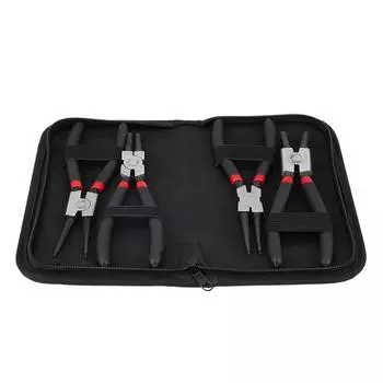 4 шт. 7-дюймовые плоскогубцы для стопорных колец, внутренние и внешние изогнутые прямые плоскогубцы для стопорных колец белый