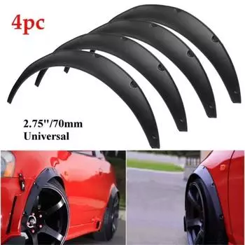 4 шт., 800 мм + 800 мм, универсальный комплект широкого кузова, колесные арки, авто комплект кузова, полиуретан, черный чёрный