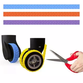 4 шт/8 шт чехол для колеса багажа силиконовый чехол чехол для колеса чемодана регулируемый чехол для колеса багажа вращающийся чехол для большинства колесиков 4 жёлтый