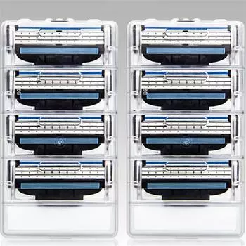 4 шт./8 шт. лезвия для бритвы Giulietta подходят для мужчин, 3 лезвия, кассеты для бритья, мужские лезвия для бритья 4pcs blue