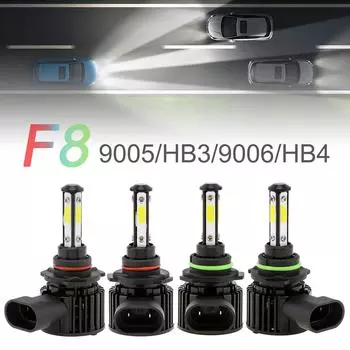 4 шт. 9005/HB3 9006/HB4 светодиодные лампы комбинированные высокой яркости 6000K белые мини-автомобильные светодиодные лампы для фар
