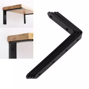 4 шт. 90-градусный держатель полки L-образный фиксированный кронштейн многофункциональный кронштейн для полки мебель 4pcs