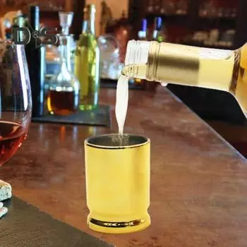 4 шт., 90 мл, бокалы для вина, прямой стрелок, калибр для гурманов, глянцевая пищевая рюмка из нержавеющей стали, подарок на день рождения, стакан для клубного бара, винная чашка золотистый