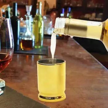 4 шт., 90 мл, бокалы для вина, прямой стрелок, калибр для гурманов, глянцевая пищевая рюмка из нержавеющей стали, подарок на день рождения, стакан для клубного бара, винная чашка золотистый