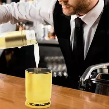 4 шт., 90 мл, бокалы для вина, прямой стрелок, калибр для гурманов, глянцевая пищевая рюмка из нержавеющей стали, подарок на день рождения, стакан для клубного бара, винная чашка золотистый