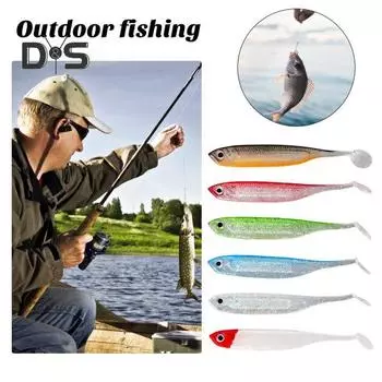 4 шт. 9 см/4 г мягкая рыболовная приманка с хвостом-лопастью блестящая реалистичная бионическая цветная силиконовая искусственная приманка аксессуары для рыбалки в пресной и соленой воде синий