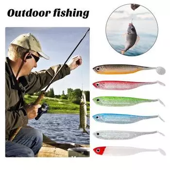 4 шт. 9 см/4 г мягкая рыболовная приманка с хвостом-лопастью блестящая реалистичная бионическая цветная силиконовая искусственная приманка аксессуары для рыбалки в пресной и соленой воде