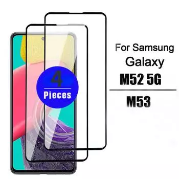 4 шт. 9D защитная пленка для Samsung Galaxy M52 5G M53 закаленное стекло M13 A13 M23 A23 M33 A33 A53 A03 A03S A73 Защитная пленка для экрана For Samsung A12 чистый