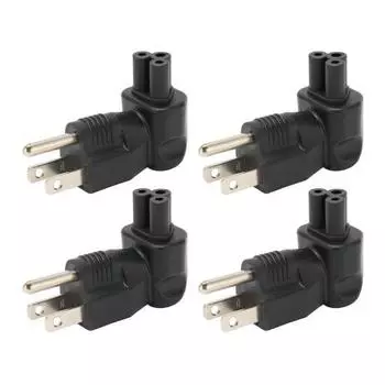 4 шт. Адаптер питания NEMA 5 15P - IEC320 C5, профессиональный стандартный компьютерный адаптер питания, вилка США 125 В