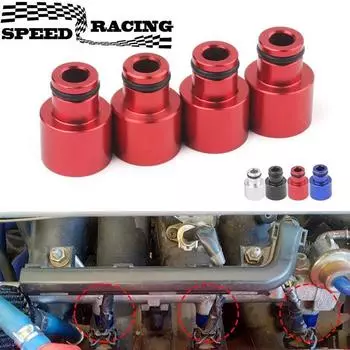 4 шт. адаптеров для гоночных топливных форсунок для форсунок Honda Civic и Acura RDX для двигателей B16 B18 D16Z D16Y FP-1047 серебряный