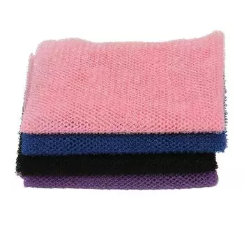 4 шт. африканская отшелушивающая сетка нейлоновая мочалка для купания длинная сетка скраб для тела для ежедневного использования сине-черная