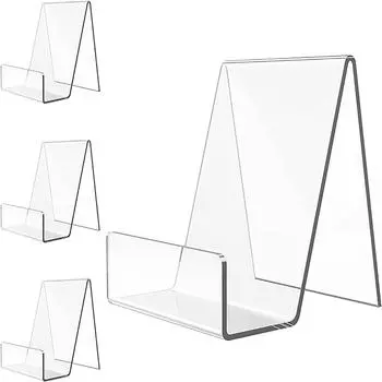4 шт. акриловая подставка для книг, держатель для книг для дисплея, прозрачная мольбертовая подставка для дисплея, держатель для дисплея, наклейка для открытки One Size