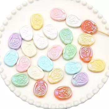 4 шт. акриловые бусины-тюльпаны с кремом для DIY ожерелье, браслет, серьги, аксессуары для изготовления ювелирных изделий фиолетовый