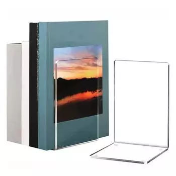 4 шт. акриловые форзацы для книг Прозрачные форзацы для книг Прозрачный органайзер для форзацев Держатель для книг Подставка для сверхмощных книжных файлов Видеоигры Декоративные стопперы для книг 4pcs