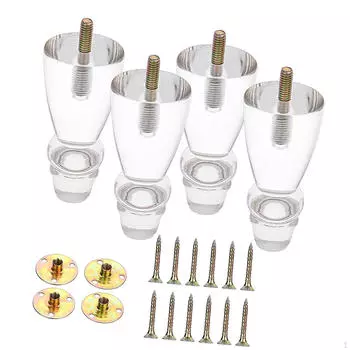 4 шт. акриловые ножки для мебели кухонные ножки для шкафа прозрачные DIY диван опора для