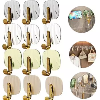 4 шт. акриловый крючок без прокола самоклеящийся крючок для ванной настенная вешалка для полотенец пальто ключи подвесные крючки домашний декор держатель 4PCS