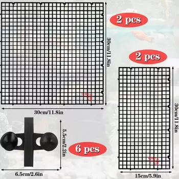 4 шт. аквариумная сетка разделитель лоток ящик для яиц сетка жалюзи, 12X12 дюймов аквариумная рыба 4pcs
