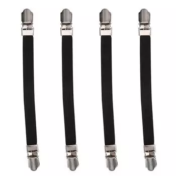 4 шт. эластичные крест-накрест ремни для простыней матраса с двойной головкой зажимы держатели крепежи