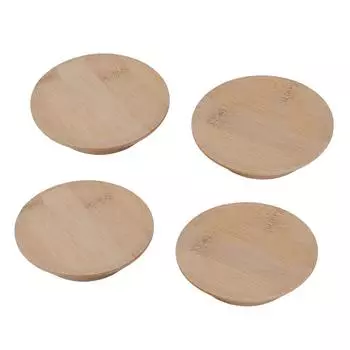 4 шт., элегантный вид, устойчивая структура, нескользящая, универсальная бамбуковая доска для бокалов для вина