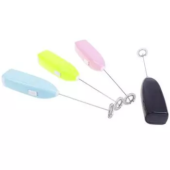 4 шт. электрическая ручка для взбивания яиц, миксер для молока, вспениватель, кофе, венчик для приготовления маски для лица, сокомешалка, кухонный гаджет чёрный