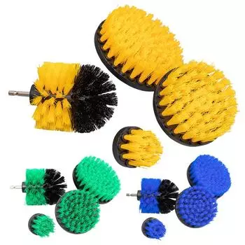 4 шт. электрическая щетка для мытья полов, набор щеток для дрели, набор насадок для чистки пола, ванны, душа, плитки, ванной комнаты синий