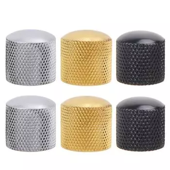 4 шт., электрические бас-гитары, ручки регулировки громкости и тона, купольные ручки, детали гитары #16Y серебряный