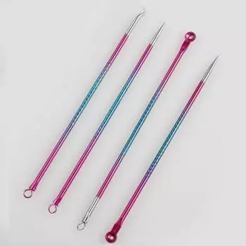 4 шт. электролитическая игла для удаления угрей из нержавеющей стали Nano Blackhead Remover Beauty Tool