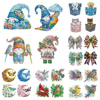 4 шт. Алмазная картина Брошь Карманная собака Алмазная картина Булавки DIY Алмазные булавки XZ001