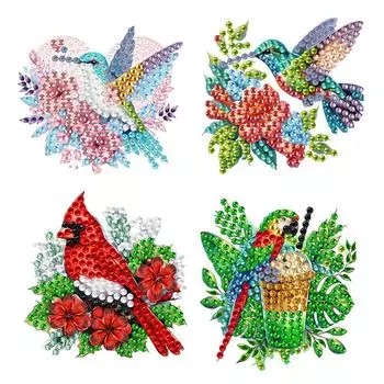 4 шт. алмазная живопись брошь карманная собака DIY алмазные булавки для свадебной вечеринки подарок XZ001