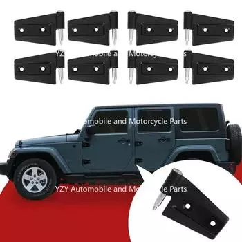 4 шт. алюминиевая боковая петля двери с покрытием для Jeep Wrangler JK JL JT 2007+ Road Steel дверная петля комплект не декоративная крышка дверной петли