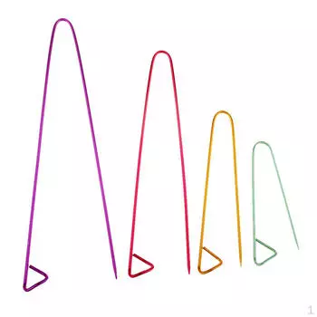 4 шт., алюминиевые держатели для петель, булавки, пряжа, вязальные спицы, крючки для вязания крючком, безопасность